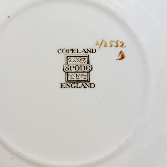 Vintage Spode Apple Teacup & Saucer Red & Green Fruit c1960s England Fall Decor - Picture 7 of 13